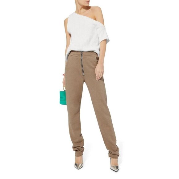 Cotton Citizen Women's Dark Tan Zip Trousers Pant High Waist ( XS ) - Picture 1 of 6